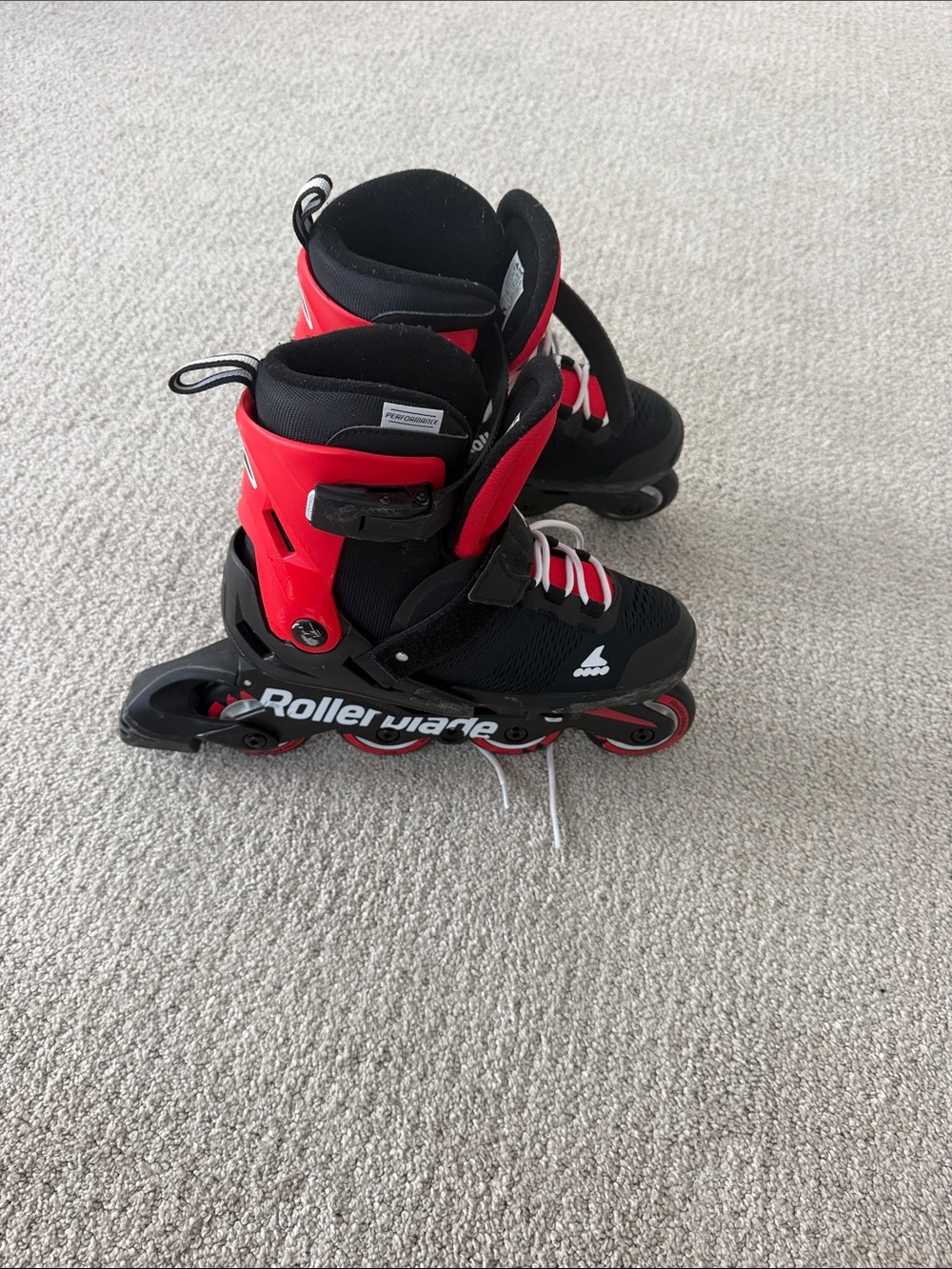 Rollerblade Kids Adjustable Inline Skates - Black & Red